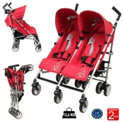 Poussette Canne Double Côte à Côte BEBE ACHAT : Comparateur, Avis, Prix